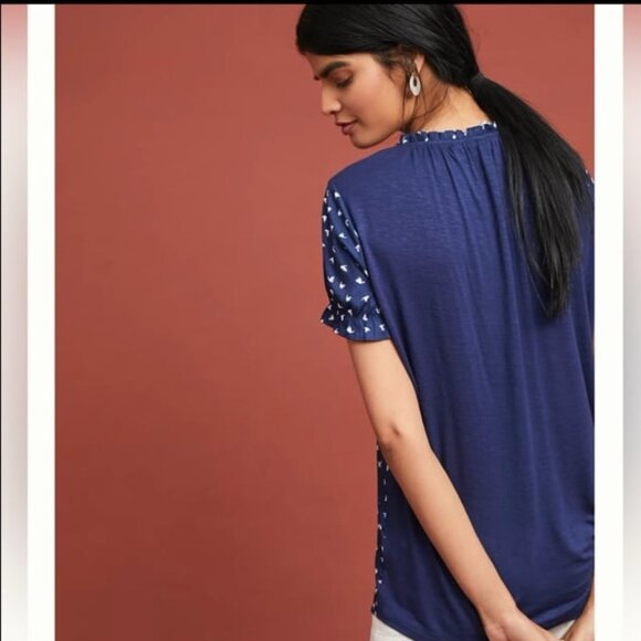 Anthropologie Dolan Left Coast Sydney Ruffled Tee Dolan Top - Picture 5 of 5